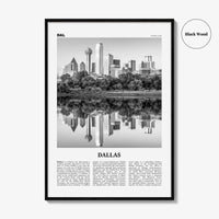 Dallas Print Black and White No 1, Dallas Wall Art, Dallas Poster, Dallas Photo, Dallas Wall Decor, Texas, USA, United States