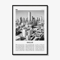 Dallas Print Black and White No 2, Dallas Wall Art, Dallas Poster, Dallas Photo, Dallas Wall Decor, Texas, USA, United States