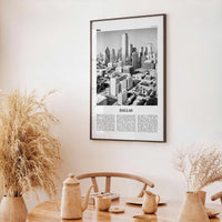 Dallas Print Black and White No 2, Dallas Wall Art, Dallas Poster, Dallas Photo, Dallas Wall Decor, Texas, USA, United States
