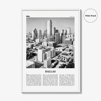 Dallas Print Black and White No 2, Dallas Wall Art, Dallas Poster, Dallas Photo, Dallas Wall Decor, Texas, USA, United States