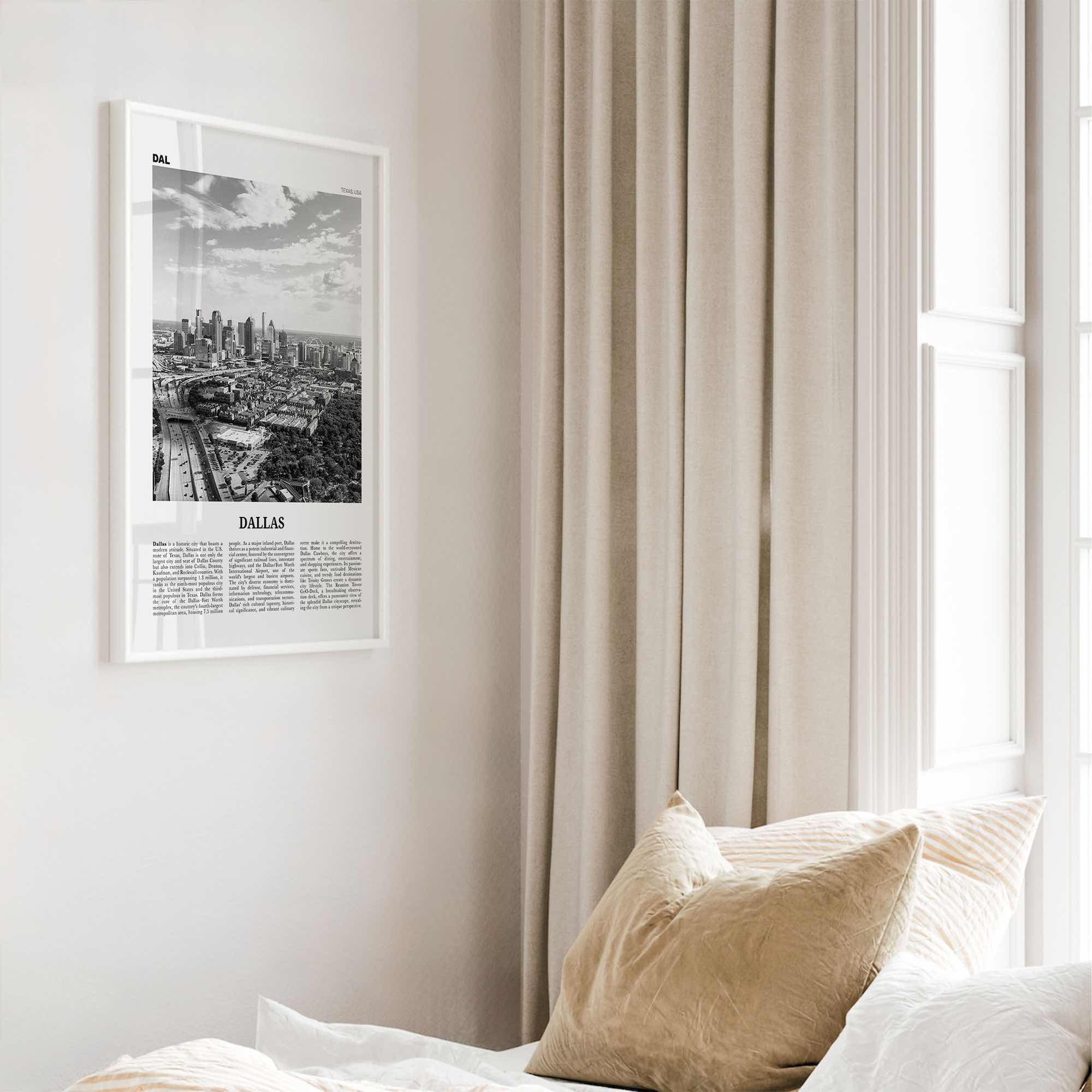 Dallas Print Black and White No 3, Dallas Wall Art, Dallas Poster, Dallas Photo, Dallas Wall Decor, Texas, USA, United States
