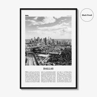 Dallas Print Black and White No 3, Dallas Wall Art, Dallas Poster, Dallas Photo, Dallas Wall Decor, Texas, USA, United States