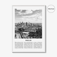 Dallas Print Black and White No 3, Dallas Wall Art, Dallas Poster, Dallas Photo, Dallas Wall Decor, Texas, USA, United States