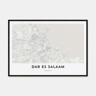 Dar es Salaam Map Landscape Poster