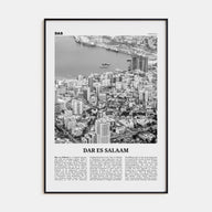 Dar es Salaam Travel B&W Poster