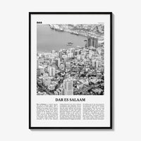 Dar es Salaam Print Black and White, Dar es Salaam Wall Art, Dar es Salaam Poster, Dar es Salaam Photo, Tanzania, Mzizima, Africa