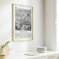 Dar es Salaam Print Black and White, Dar es Salaam Wall Art, Dar es Salaam Poster, Dar es Salaam Photo, Tanzania, Mzizima, Africa