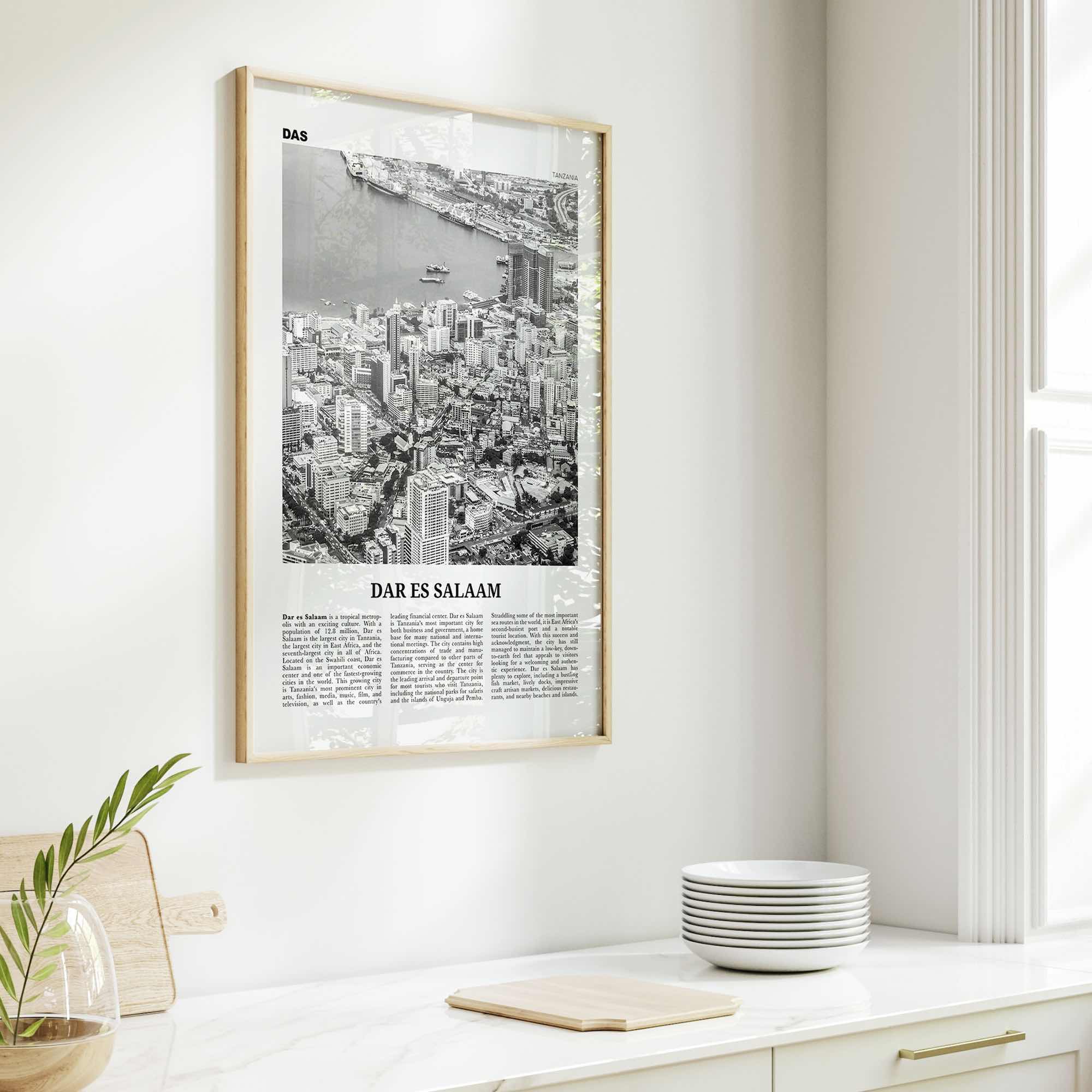 Dar es Salaam Print Black and White, Dar es Salaam Wall Art, Dar es Salaam Poster, Dar es Salaam Photo, Tanzania, Mzizima, Africa
