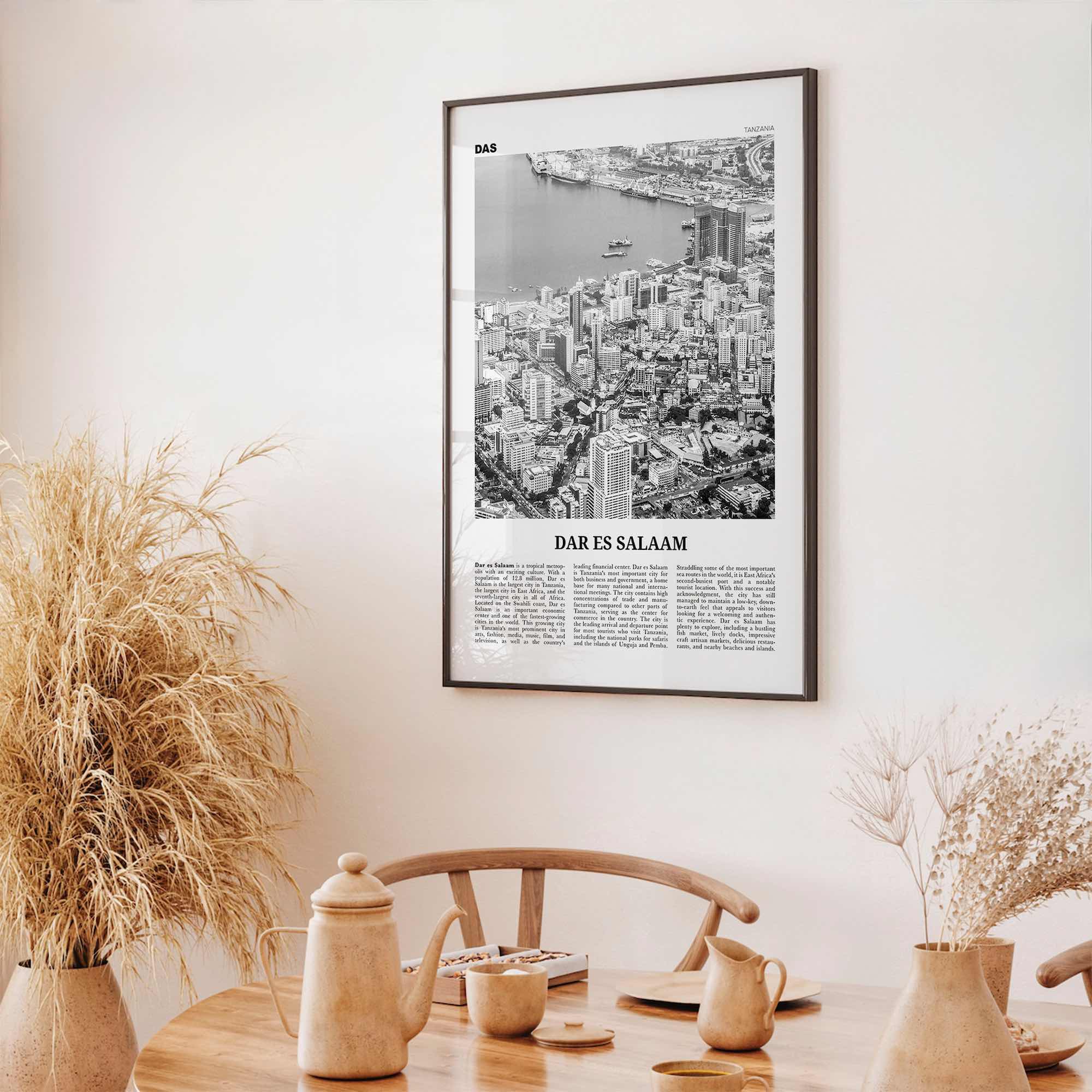 Dar es Salaam Print Black and White, Dar es Salaam Wall Art, Dar es Salaam Poster, Dar es Salaam Photo, Tanzania, Mzizima, Africa