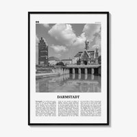 Darmstadt Print Black and White, Darmstadt Wall Art, Darmstadt Poster, Darmstadt Photo, Darmstadt Wall Décor, Darmstadt Map, Germany