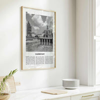 Darmstadt Print Black and White, Darmstadt Wall Art, Darmstadt Poster, Darmstadt Photo, Darmstadt Wall Décor, Darmstadt Map, Germany