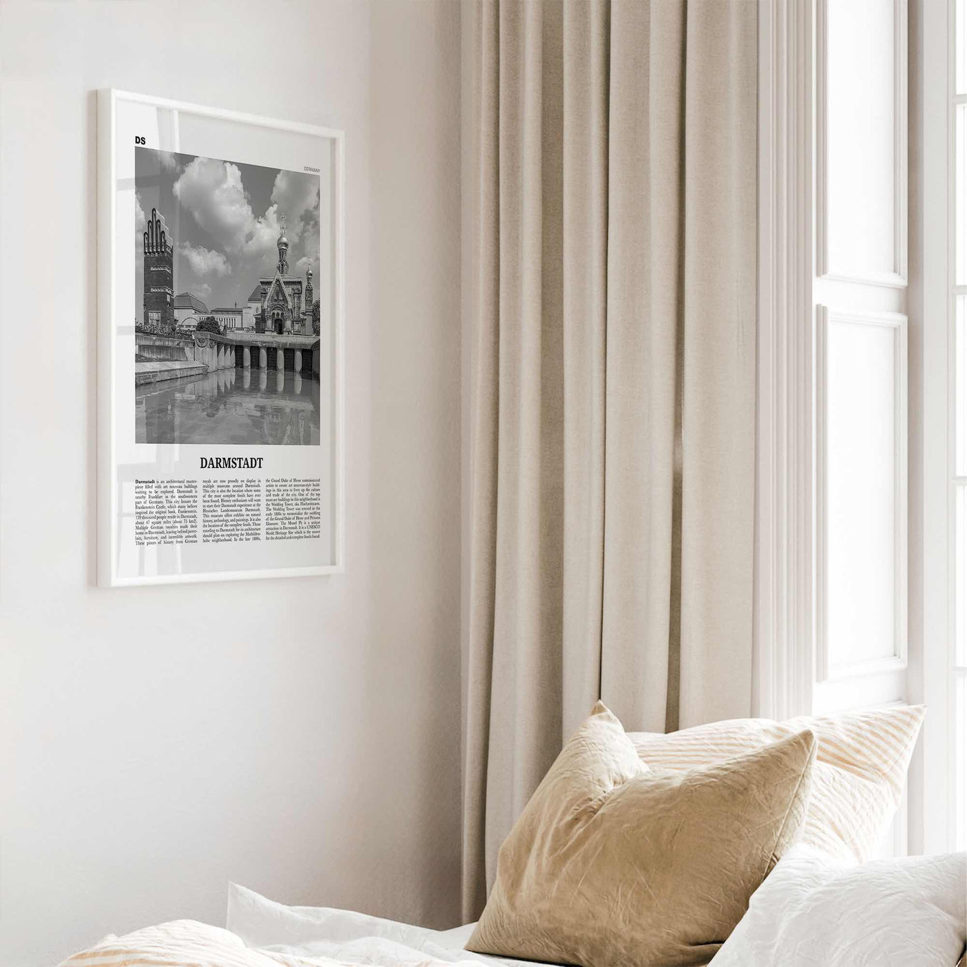 Darmstadt Print Black and White, Darmstadt Wall Art, Darmstadt Poster, Darmstadt Photo, Darmstadt Wall Décor, Darmstadt Map, Germany