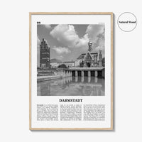 Darmstadt Print Black and White, Darmstadt Wall Art, Darmstadt Poster, Darmstadt Photo, Darmstadt Wall Décor, Darmstadt Map, Germany