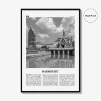 Darmstadt Print Black and White, Darmstadt Wall Art, Darmstadt Poster, Darmstadt Photo, Darmstadt Wall Décor, Darmstadt Map, Germany