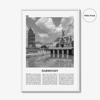 Darmstadt Print Black and White, Darmstadt Wall Art, Darmstadt Poster, Darmstadt Photo, Darmstadt Wall Décor, Darmstadt Map, Germany