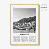 Dartmouth Print Black and White England, Dartmouth Wall Art, Dartmouth Poster, Dartmouth Photo, Dartmouth Décor, Dartmouth Map, UK