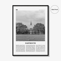 Dartmouth Print Black and White New Hampshire, Dartmouth Wall Art, Dartmouth Poster, Dartmouth Photo, Dartmouth Décor, USA