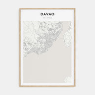 Davao Map Portrait Poster