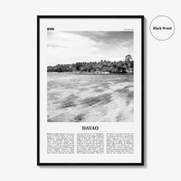 Davao Print Black and White, Davao Wall Art, Davao Poster, Davao Photo, Davao Wall Décor, Dakbayan sa Dabaw, Philippines