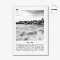 Davao Print Black and White, Davao Wall Art, Davao Poster, Davao Photo, Davao Wall Décor, Dakbayan sa Dabaw, Philippines