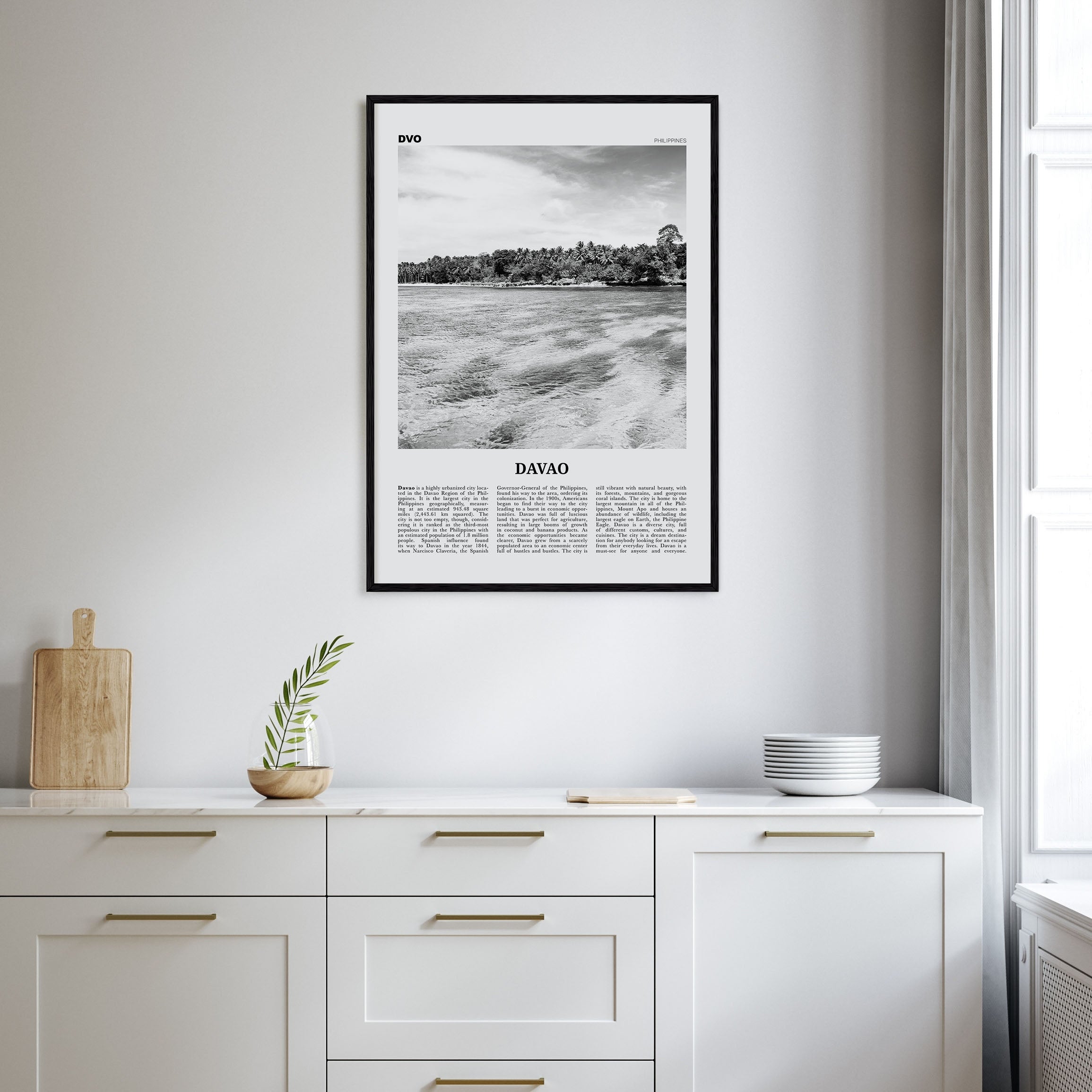 Davao Travel B&W Poster