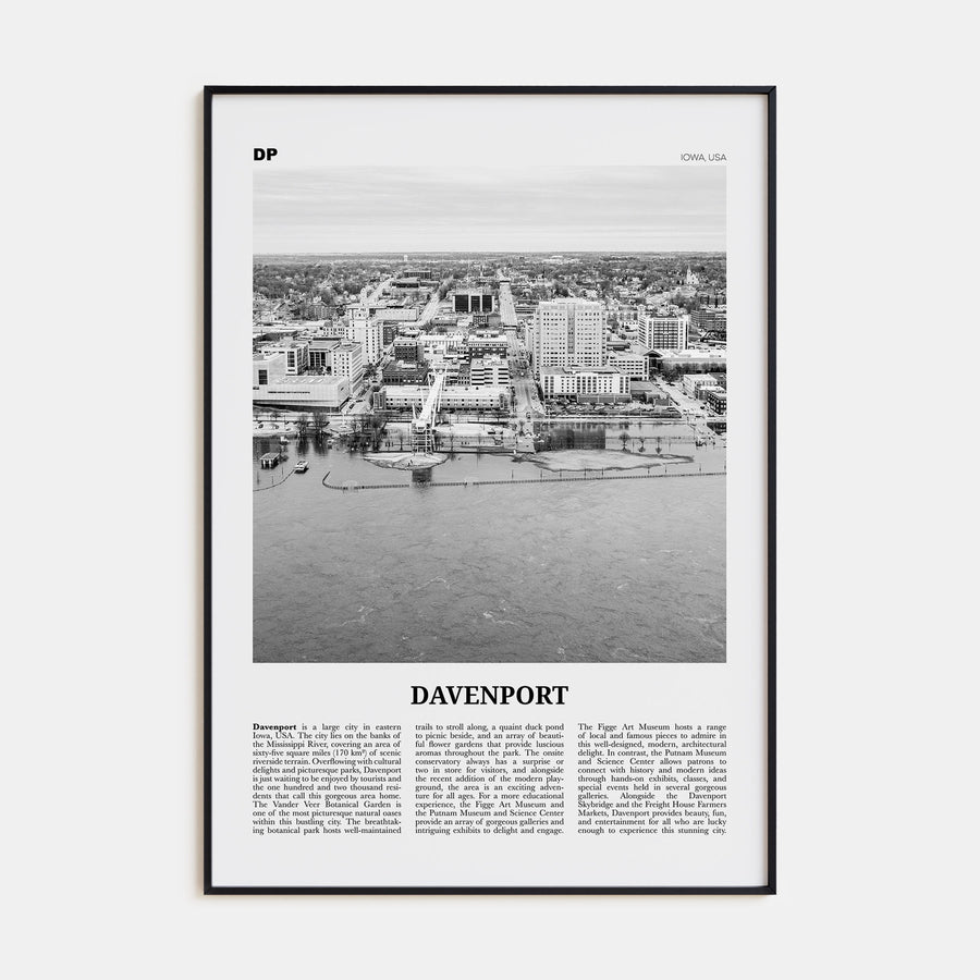 Davenport Travel B&W Poster