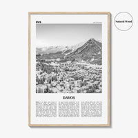 Davos Print Black and White, Davos Wall Art, Davos Poster, Davos Photo, Davos Wall Décor, Tavau, Switzerland, Graubünden