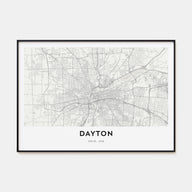 Dayton Map Landscape Poster