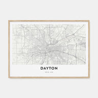 Dayton Map Landscape Poster