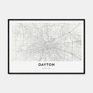 Dayton Map Landscape Poster