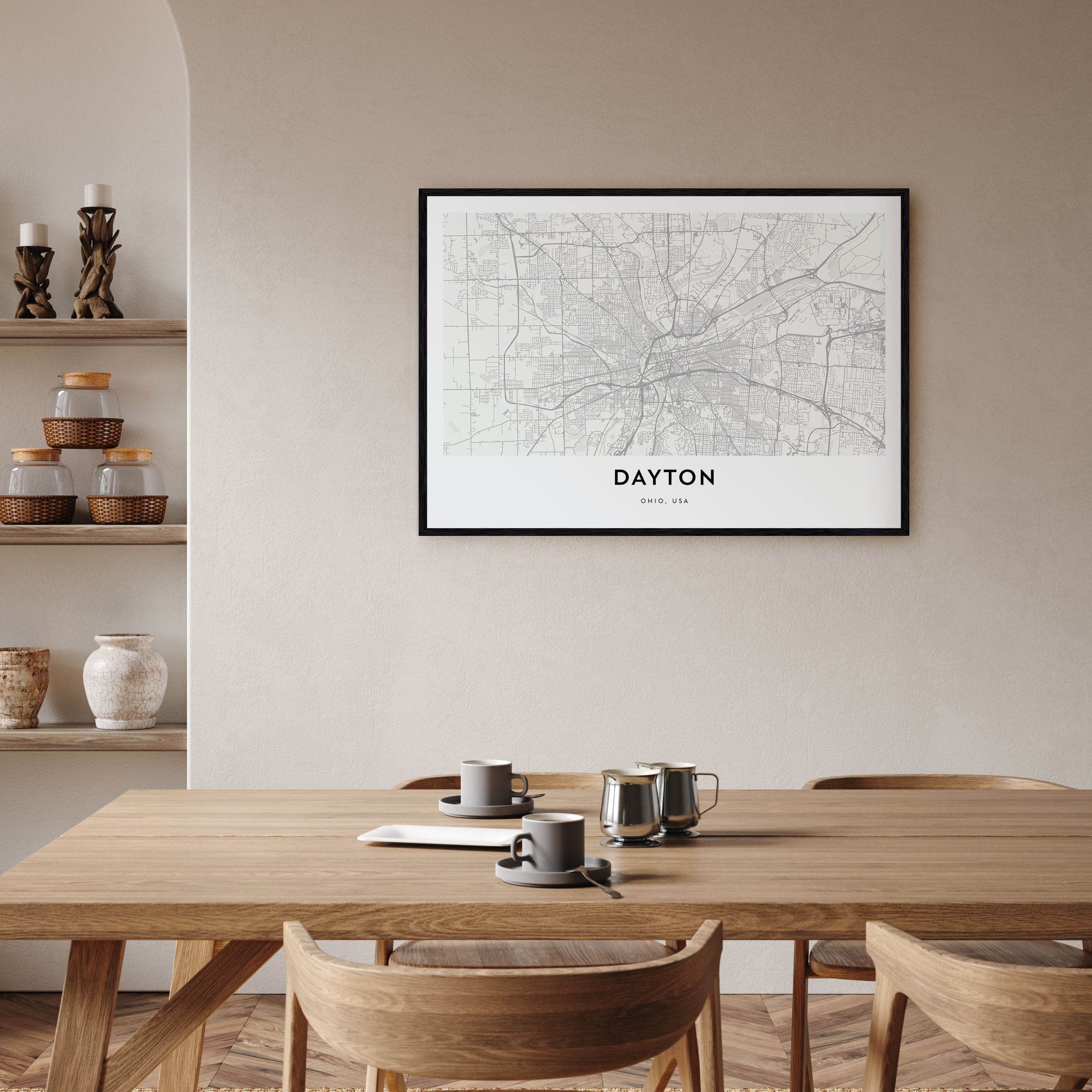 Dayton Map Landscape Poster