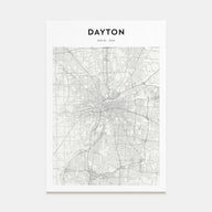 Dayton Map Portrait Poster