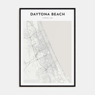 Daytona Beach Map Portrait Poster