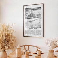 Daytona Beach Print Black and White, Daytona Beach Wall Art, Daytona Beach Poster, Daytona Beach Photo, Daytona Beach Map, Florida, USA