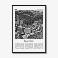 Deadwood Print Black and White, Deadwood Wall Art, Deadwood Poster, Deadwood Photo, Deadwood Wall Décor, Deadwood Map, South Dakota, USA