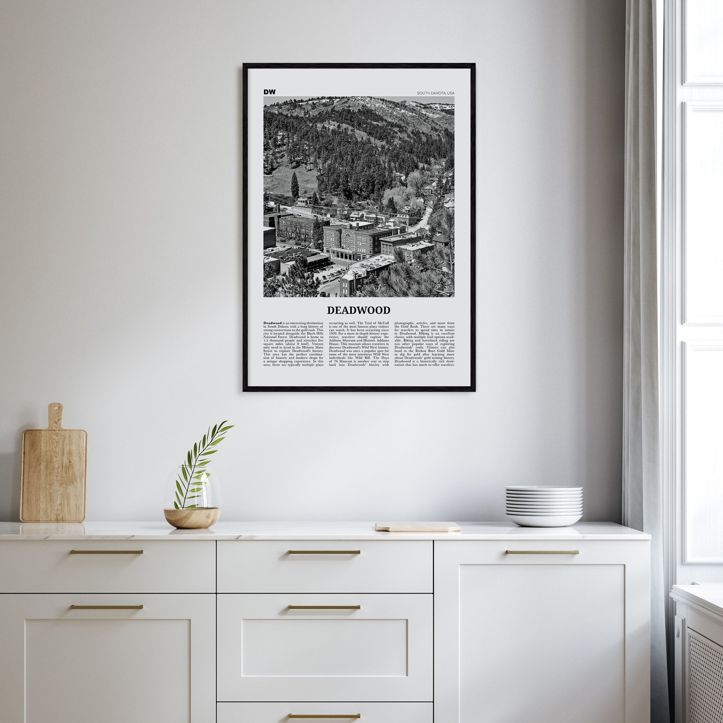 Deadwood Travel B&W Poster
