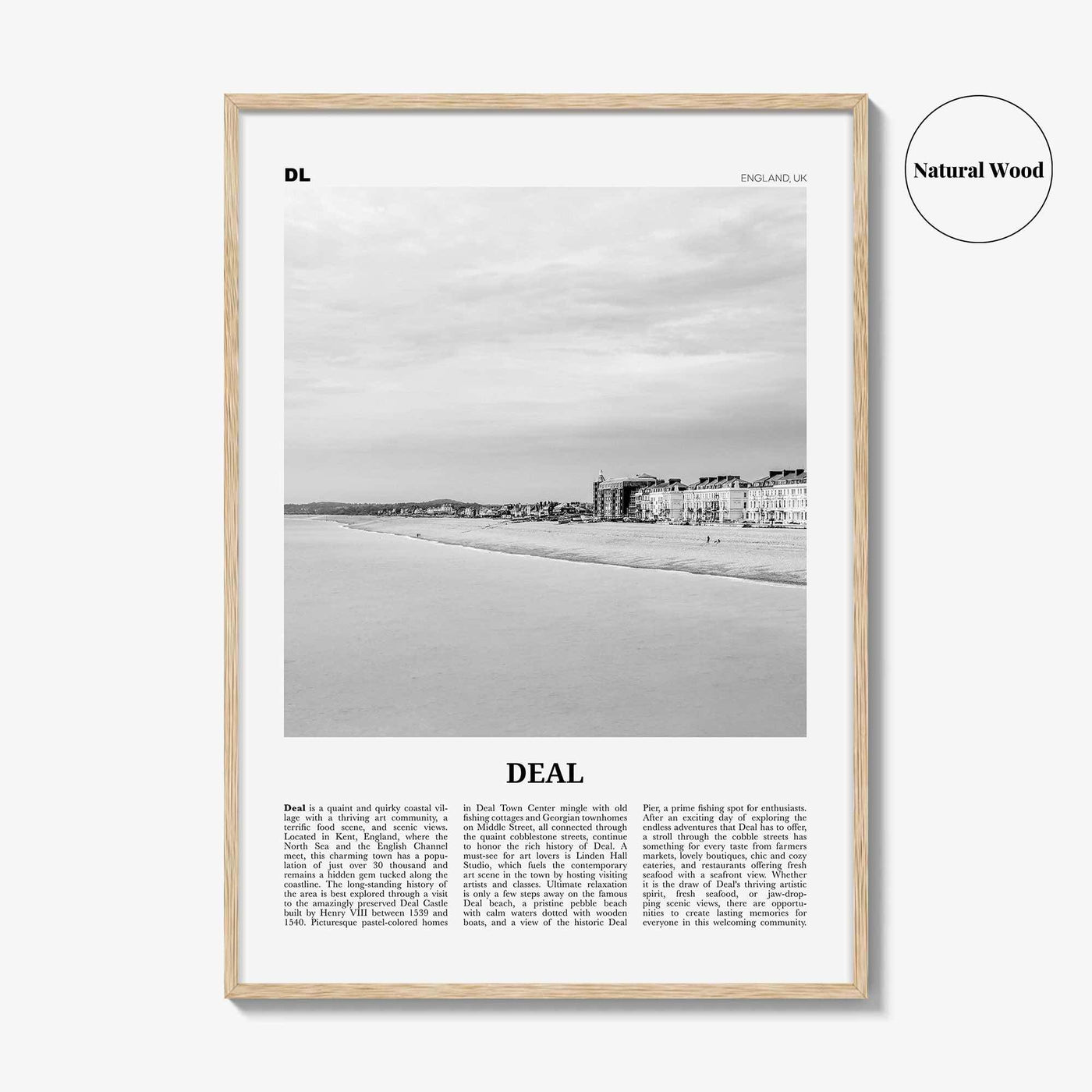 Deal Print Black and White, Deal Wall Art, Deal Poster, Deal Photo, Deal Wall Décor, England, UK, United Kingdom, Dover, Kent