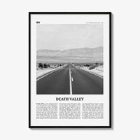 Death Valley Print Black and White No 2, Death Valley Wall Art, Death Valley Poster, Death Valley Photo, California, Nevada, USA