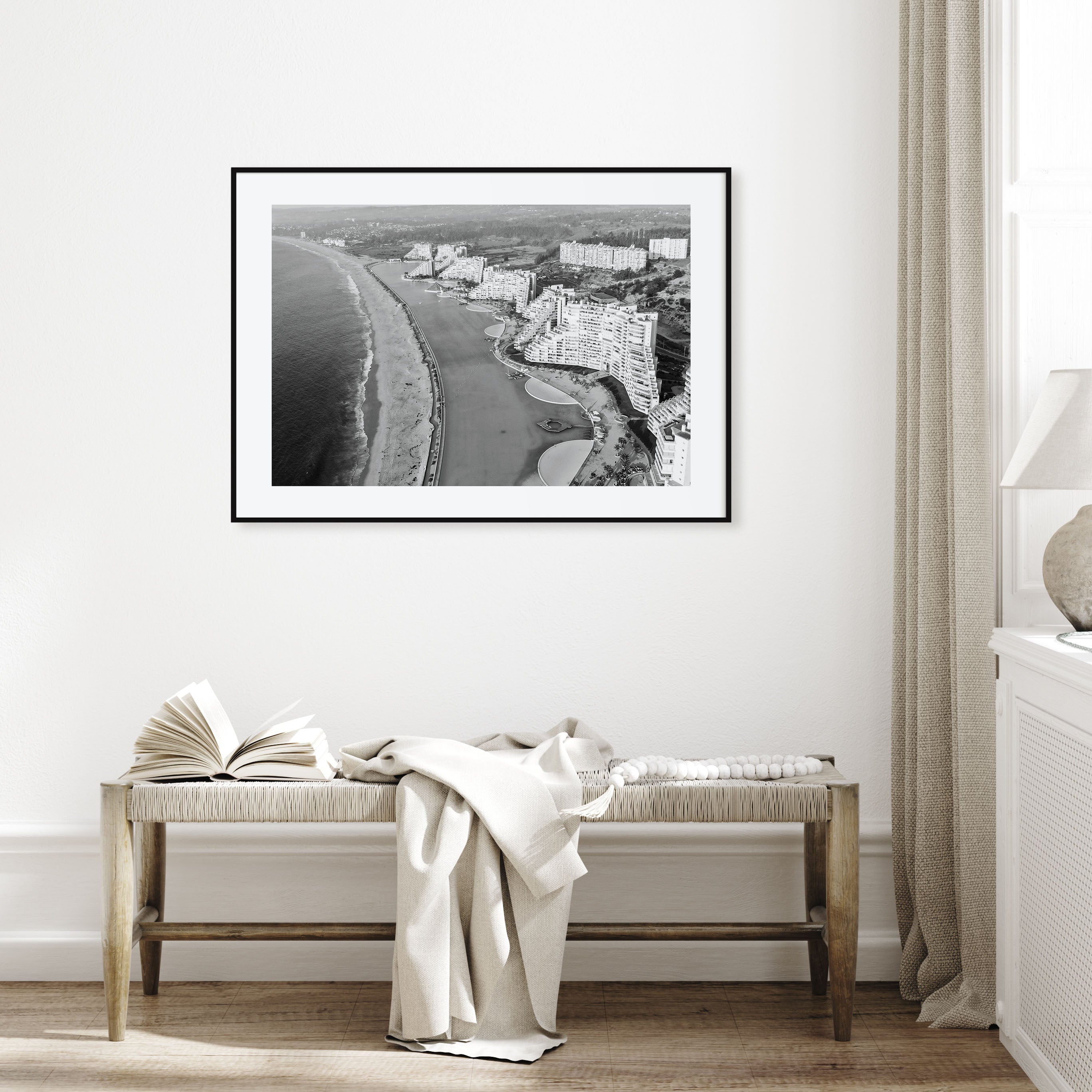 Del Mar Landscape B&W Poster