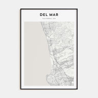 Del Mar Map Portrait Poster