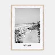 Del Mar Portrait B&W No 1 Poster