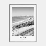 Del Mar Portrait B&W No 2 Poster