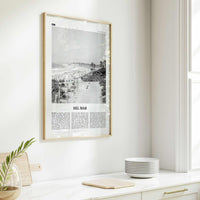 Del Mar Print Black and White No 1, Del Mar Wall Art, Del Mar Poster, Del Mar Photo, Del Mar Decor, California, USA, United States