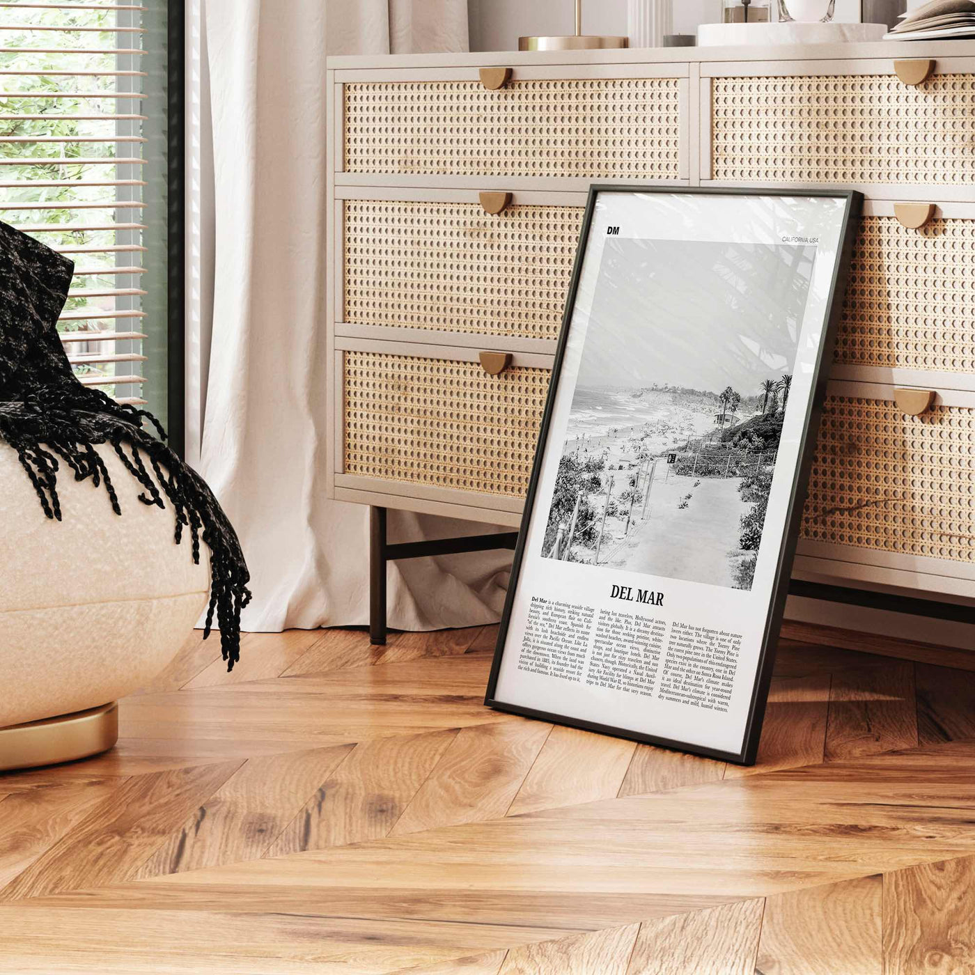 Del Mar Print Black and White No 1, Del Mar Wall Art, Del Mar Poster, Del Mar Photo, Del Mar Decor, California, USA, United States