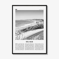 Del Mar Print Black and White No 2, Del Mar Wall Art, Del Mar Poster, Del Mar Photo, Del Mar Decor, California, USA, United States