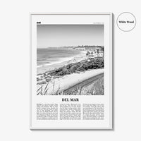 Del Mar Print Black and White No 2, Del Mar Wall Art, Del Mar Poster, Del Mar Photo, Del Mar Decor, California, USA, United States