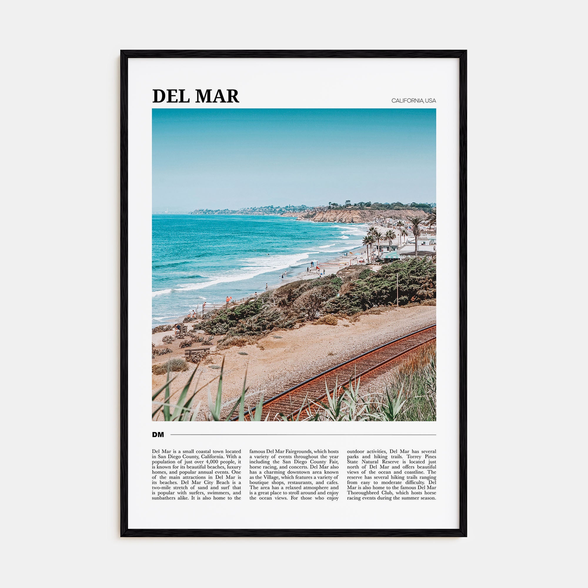 Del Mar Travel Color Poster