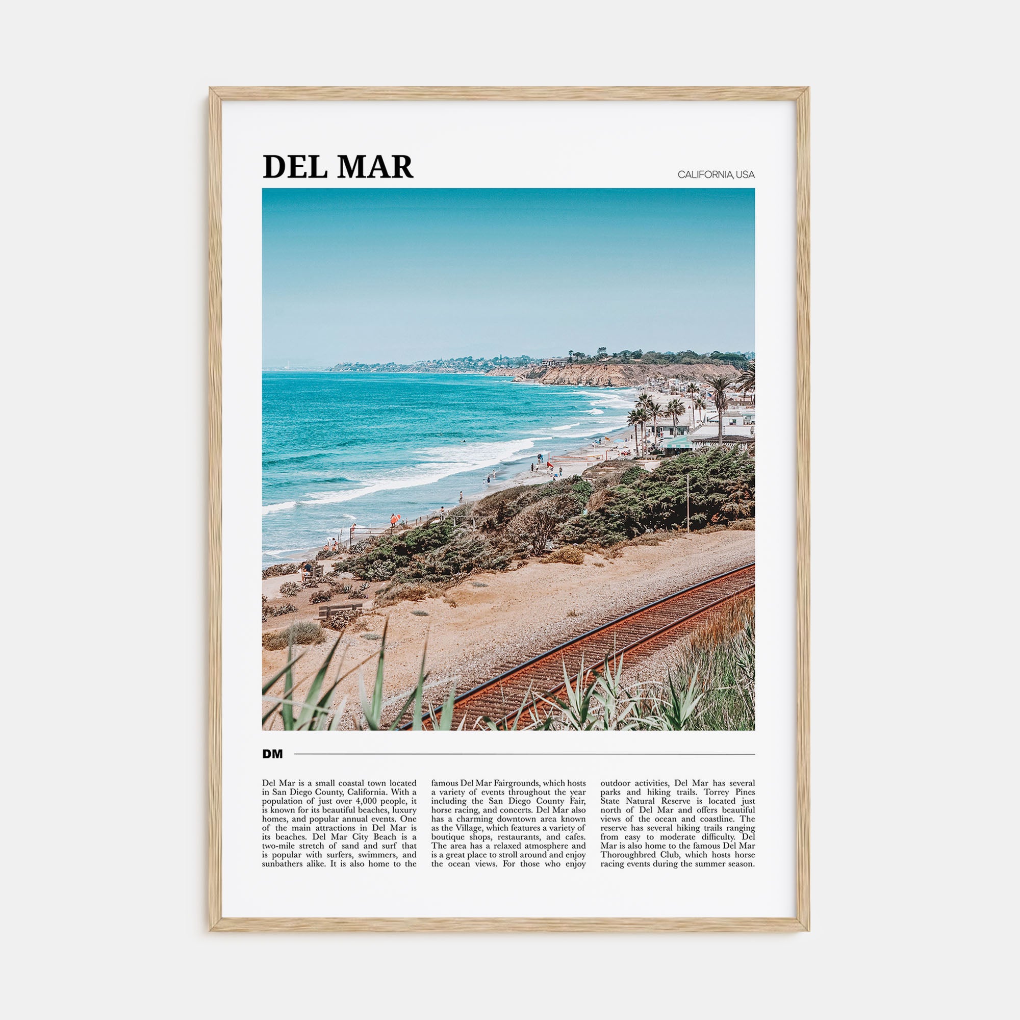 Del Mar Travel Color Poster