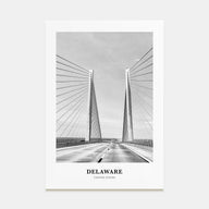 Delaware Portrait B&W Poster