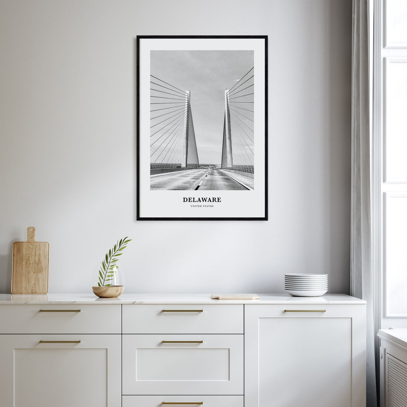 Delaware Portrait B&W Poster